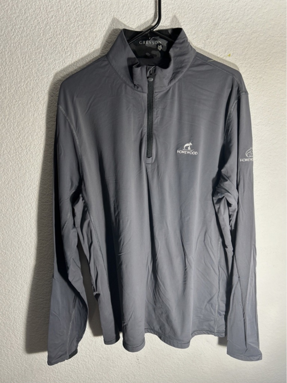Greyson Pullover Men’s XL Gray Golf 1/4 Quarter Zip Stretch Wolf Outdoors